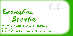 barnabas sterba business card